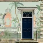 Regal Turquoise Peacock Exterior Wallpaper