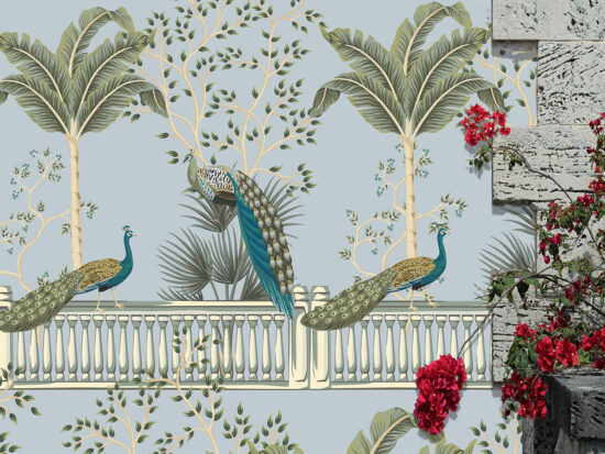 Royal Peacock Verandah Exterior Wallpaper