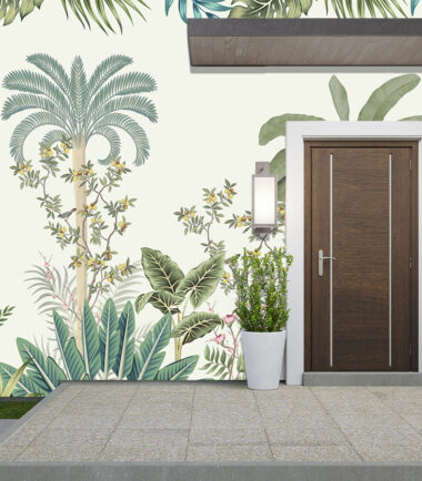 Tropical Foliage Retreat Exterior Wallpaper