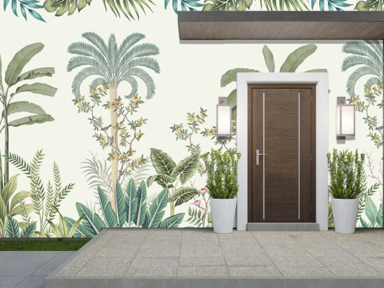 Tropical Foliage Retreat Exterior Wallpaper