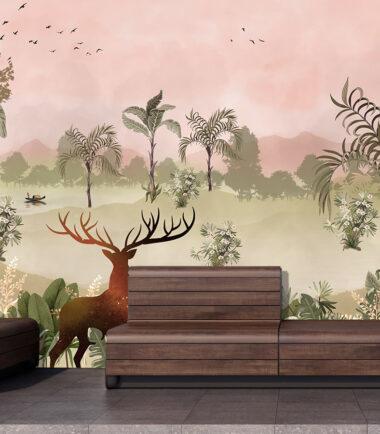 Whimsical Twilight Woods Exterior Wallpaper