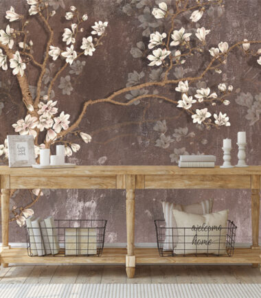 Brown Magnolia Wallpaper