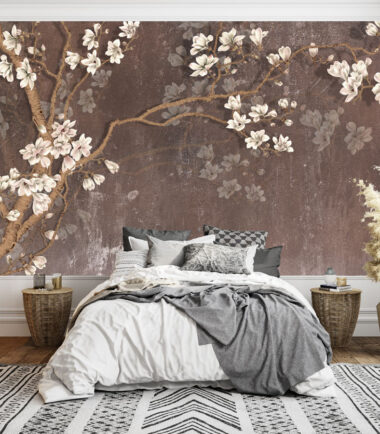 Brown Magnolia Wallpaper