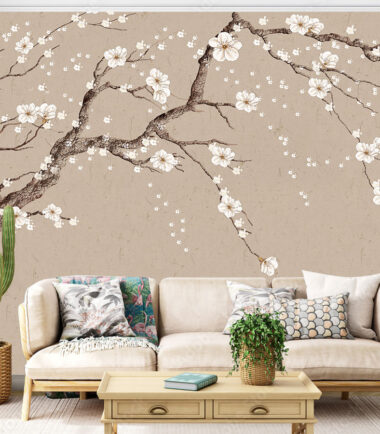 Chinoiserie Plum Tree Wallpaper