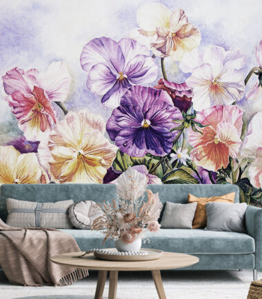 Violet Bouquet Flower Wallpaper