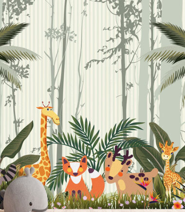 Joy of Animals in Jungle Wallpaper