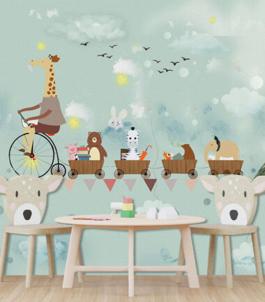 Giraffe on Bicycle in the sky wallpapers