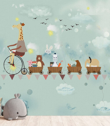 Giraffe on Bicycle in the sky wallpapers