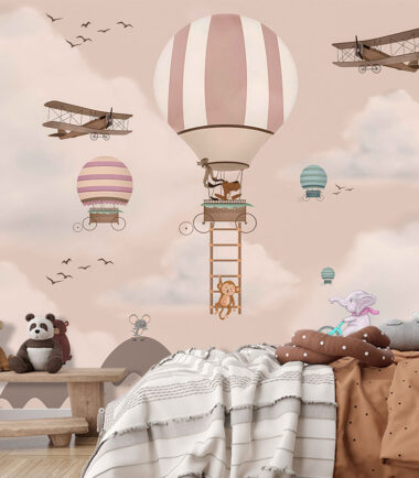 Hot Air Balloons with animals kids