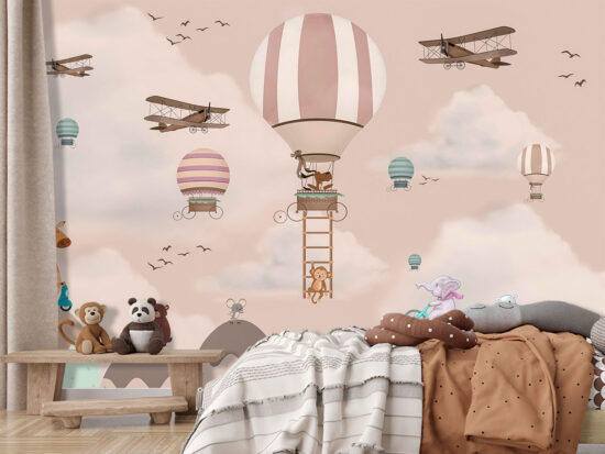 Hot Air Balloons with animals kids