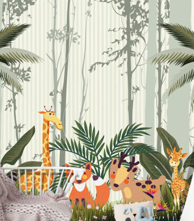 Joy of Animals in Jungle Wallpaper