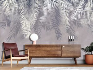 3D tropical leaves themed