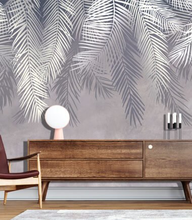 3D tropical leaves themed