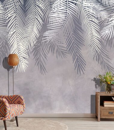 3D tropical leaves themed