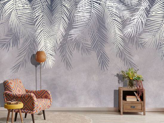 3D tropical leaves themed