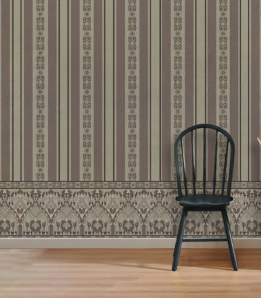 Duskey Rose Strips Wallpaper