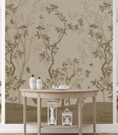 Antique chinoiserie wallpaper
