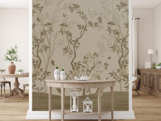 Antique chinoiserie wallpaper