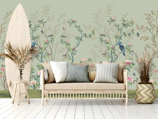 chinoiserie Garden Chinoiserie Wallpaper