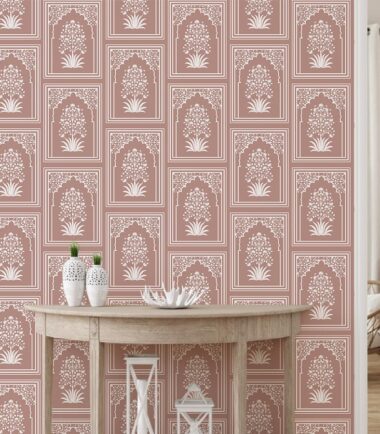 haveli with floral motif Wallpaper