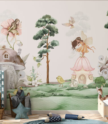 Garden Fairy Angels Wallpaper