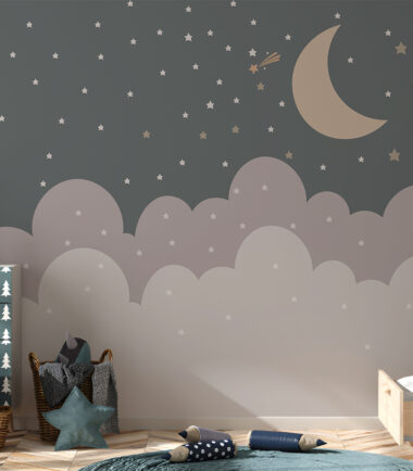 kids Sky Moon Stars Wallpaper