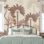 Boho Palm Trees Wallpaper for Home Decor Walls