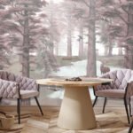 Monochrome Forest and Deer Wallpaper for Home Decor