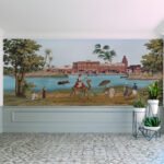 Vrindavan Ghaat Wallpaper for Home Wall Decor