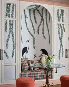 hand embroidery wallpaper