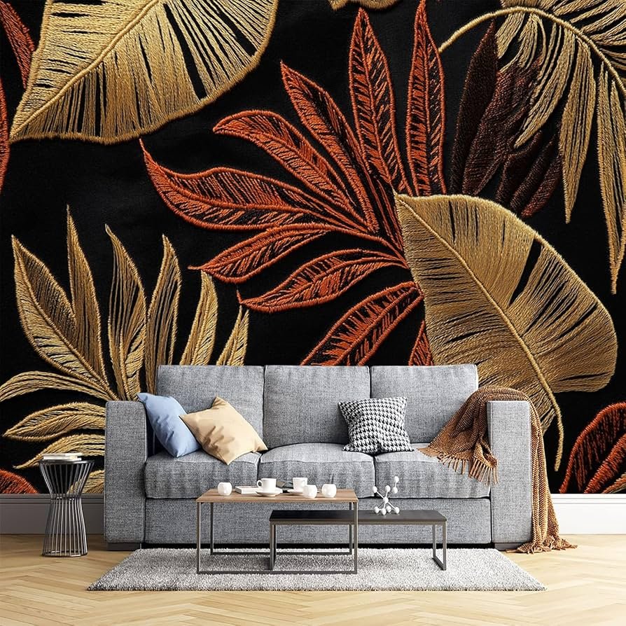 embroidery wallpaper for luxury home interiors