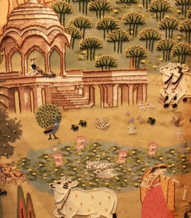 embroidery wallpaper