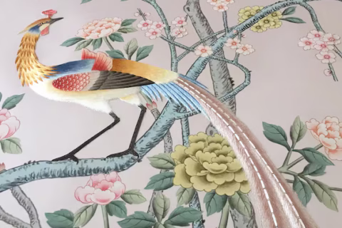 Embroidery wallpaper for walls