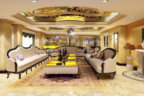 Luxury wallpaper for living room with premium designer interior