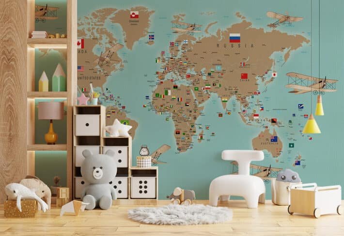 World-Map-With-Flags-Kids-Wallpaper-1-710×488